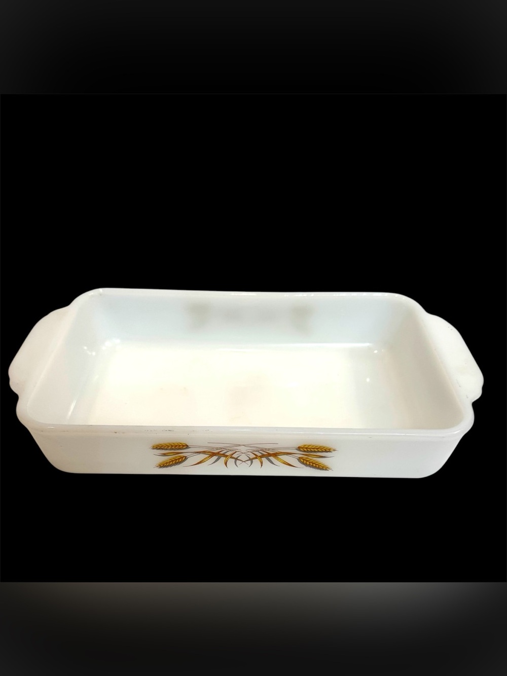 VTG Anchor Hocking Fire King Golden Wheat Casserole Dish #410 1.5 qt 1970’s